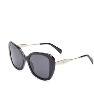 Prada Butterfly Black and Gold Sunglasses, 53mm